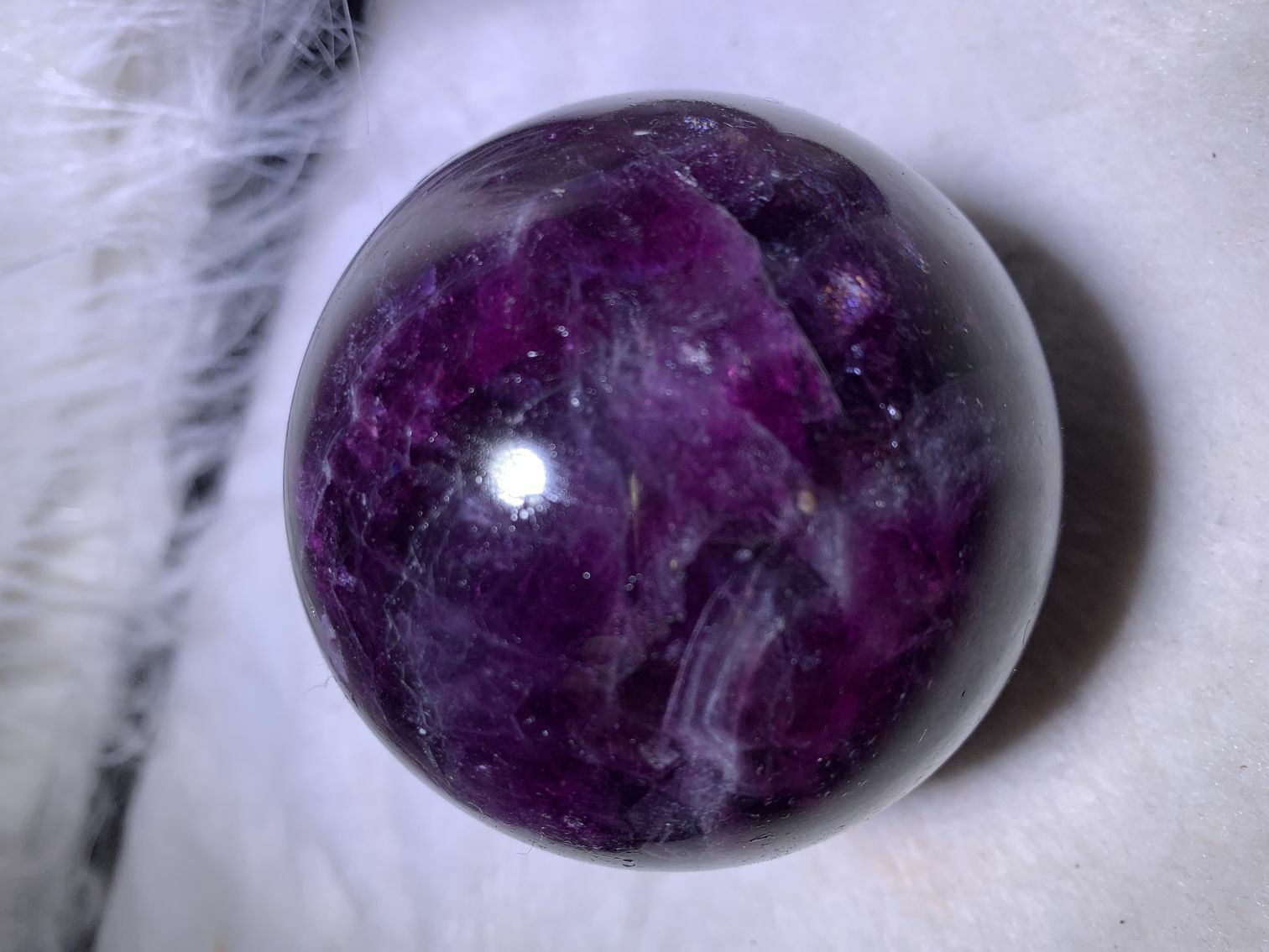Crystal sphere natural fluorite sphere