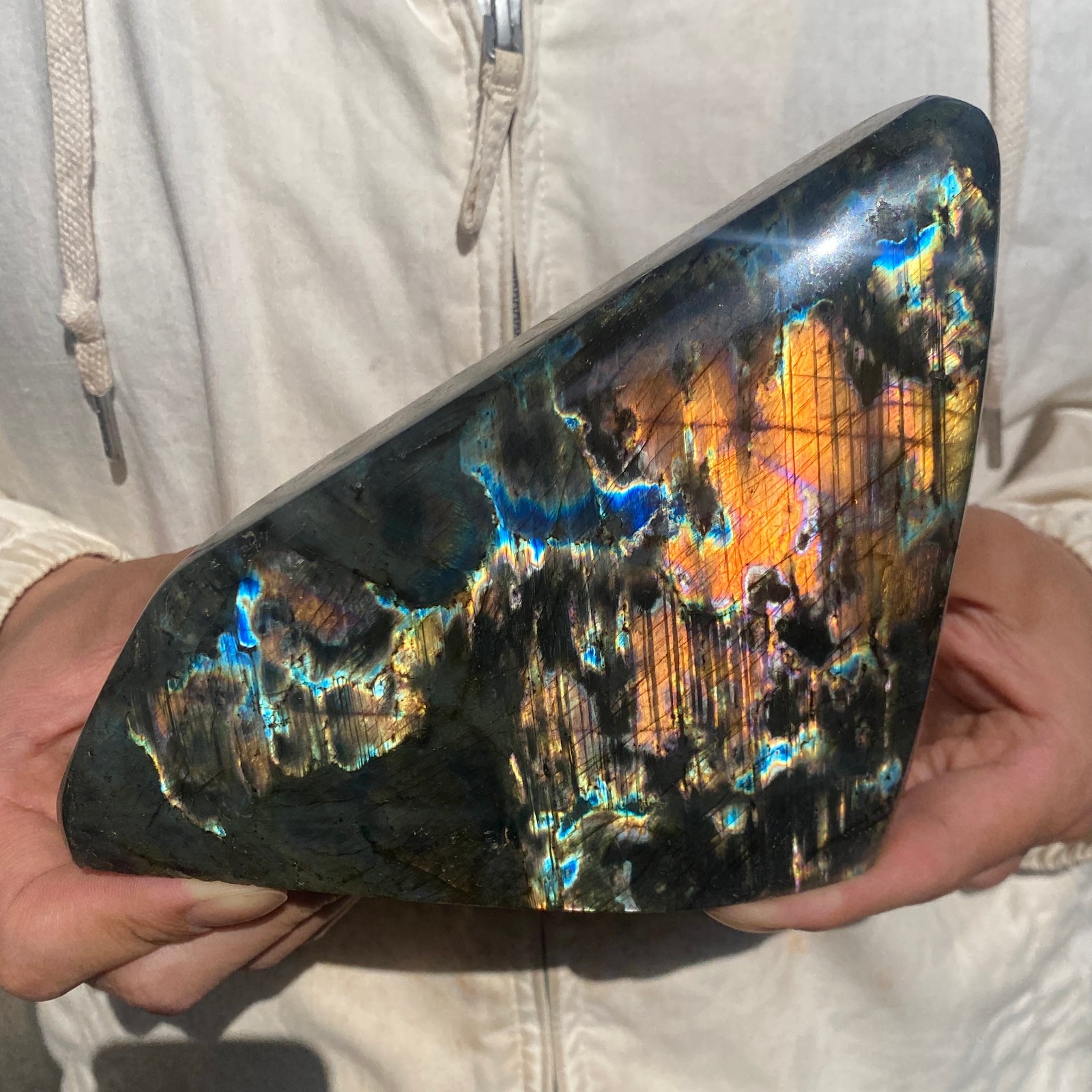 3lb Rare Natural Gorgeous Labradorite Quartz Crystal Stone Specimen Healing