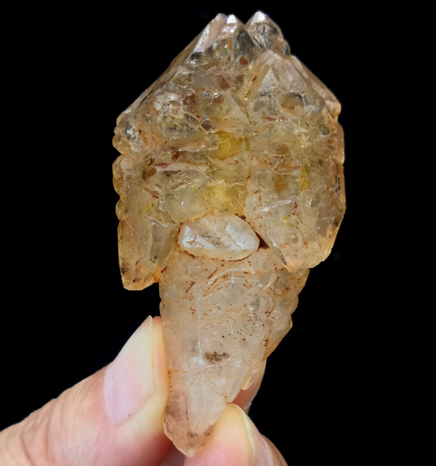 61mm Fluorescent DOUBLE TERMINATED Quartz, Natural Mineral Specimen
