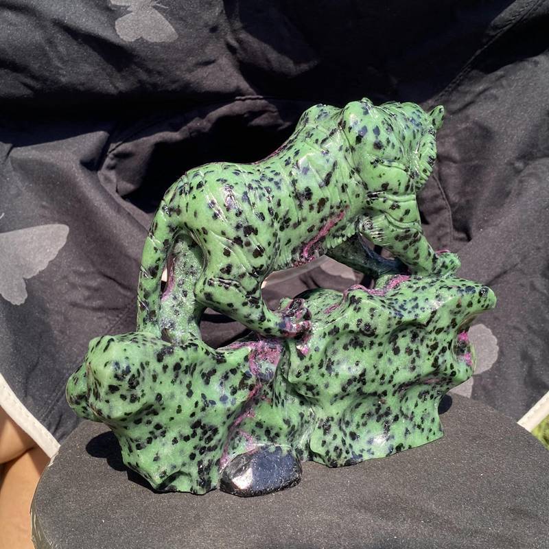 3.47LB Natural Zoisite Quartz Skull Carved Crystal Skull Healing Halloween Gift