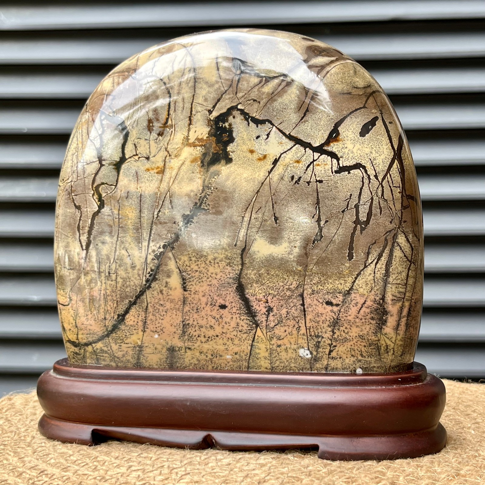 4.6 lb Traditional Scenic Stone Natural Pattern Display Home Decor