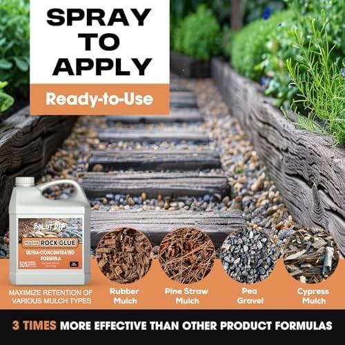 68 OZ Mulch Glue for Landscaping, Rock Glue for Landscaping and Stabilizing Mulc