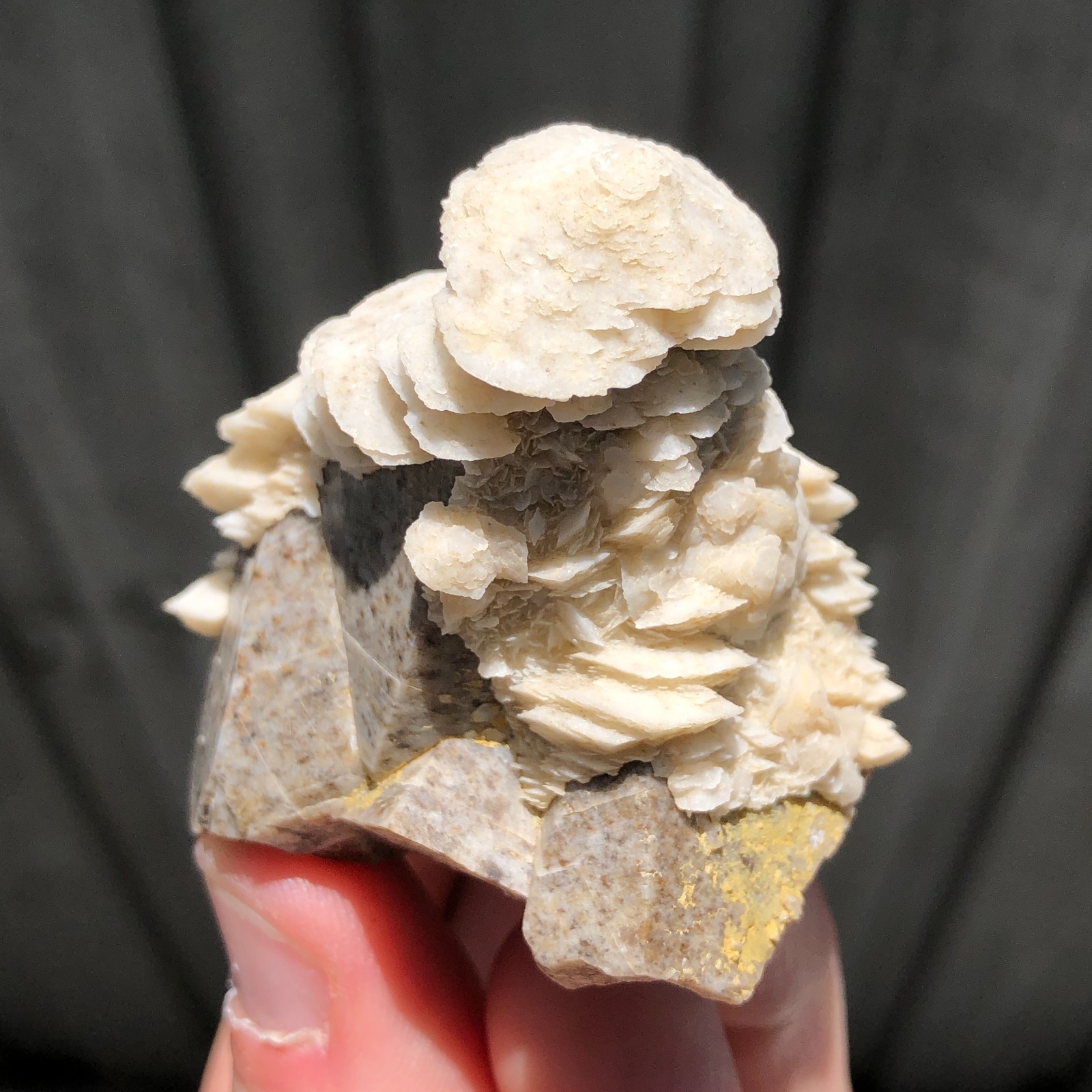 5.6cm Calcite Pagoda Crystal Cluster form Panasqueira Mines, Portugal