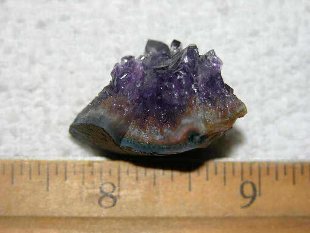 Amethyst crystal cluster grape jelly saturation smaller jewelry-sized 1″ K98