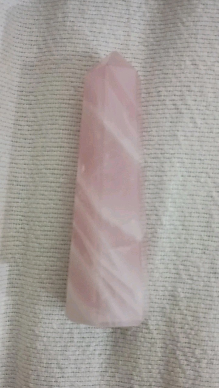 Natural Rose Quartz Crystal Tower Point 3 Inch Standing Pink Gemstone Obelisk