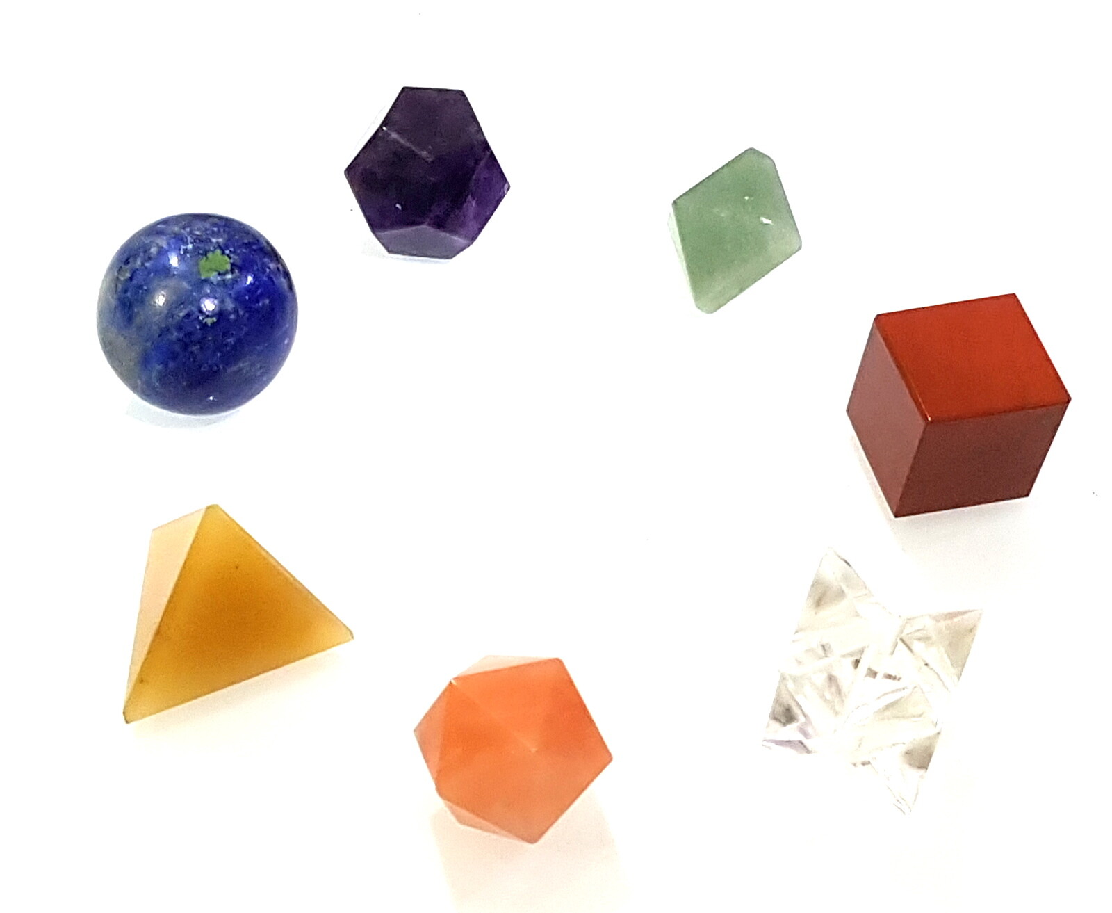 Sacred Chakra Geometry Set All 7 Chakras Stone Geometry All 7 Shape Chakra Set