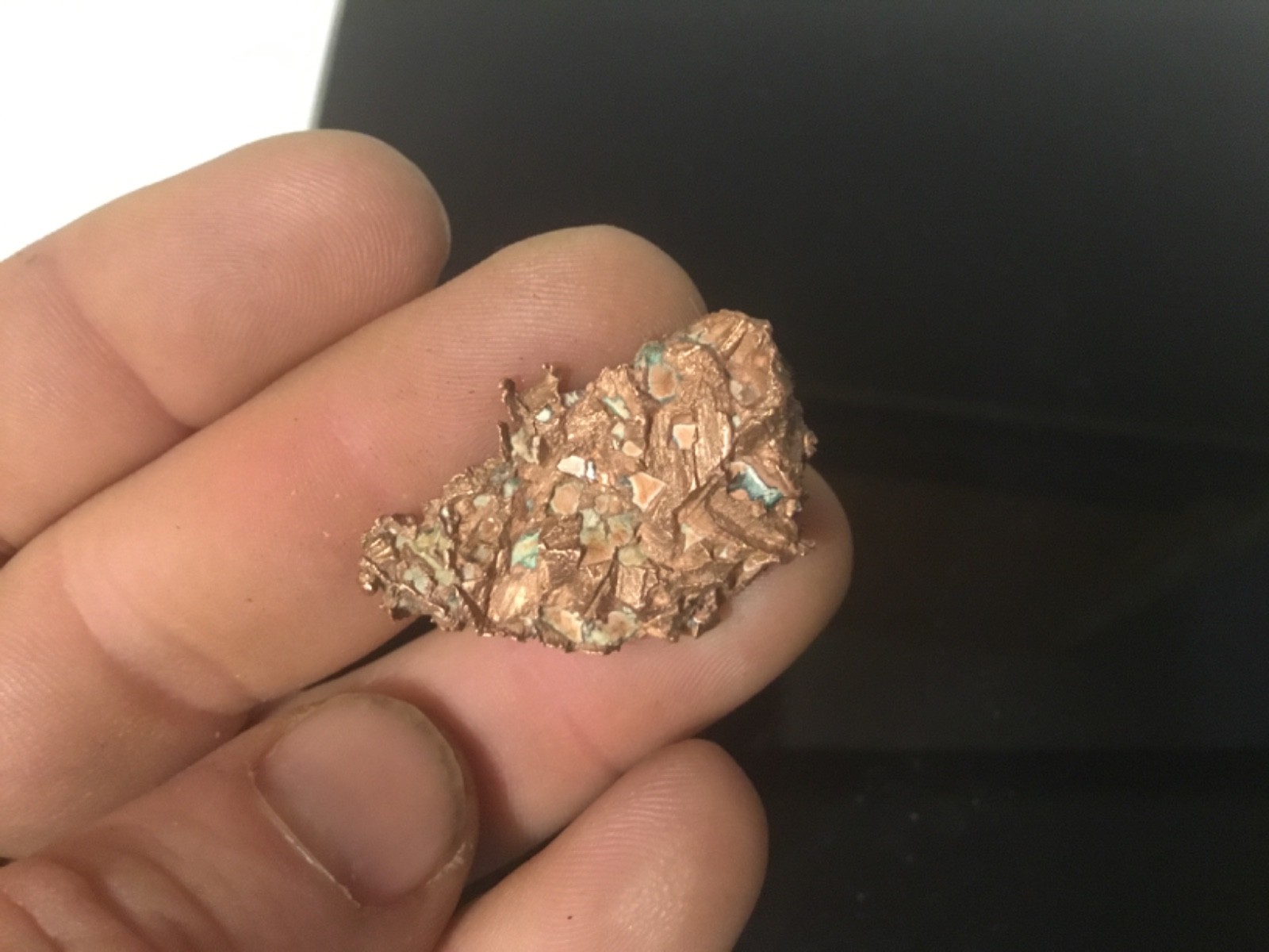 Native Copper Silver Halfbreed Specimen. Minnesota Mine Rockland, MI 12 grams