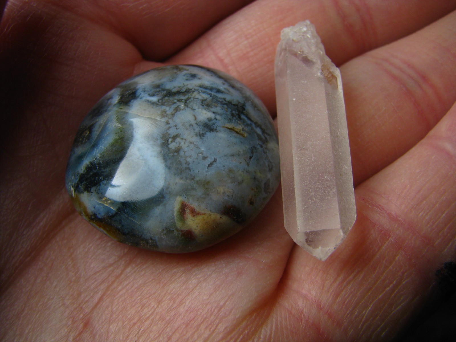7 MINERAL SPECIMENS AVENTURINE AMAZONITE 2 TIGER EYE AGATE JASPER QUARTZ #291