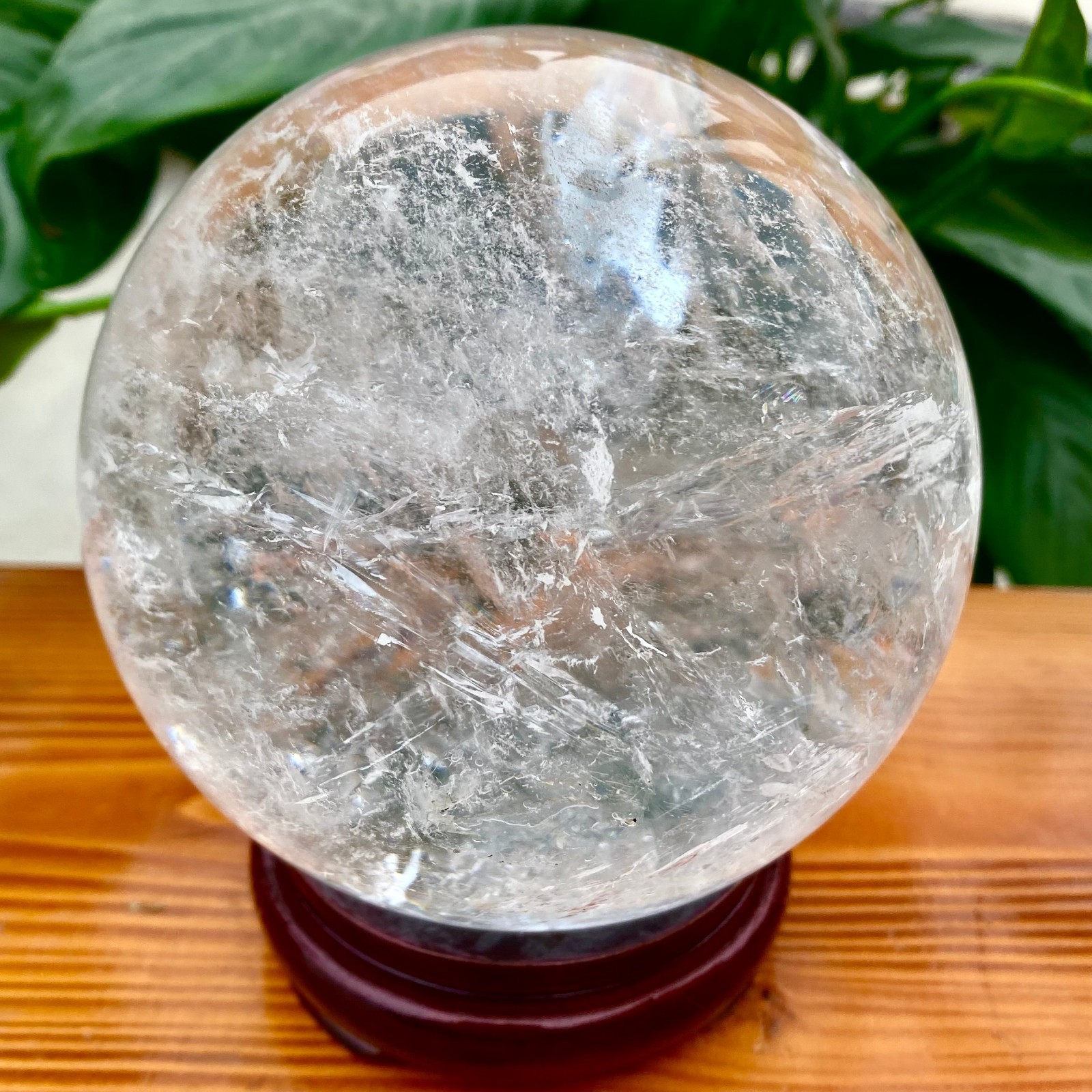 3.94LB white crystal transparent quartz crystal ball Reiki repair