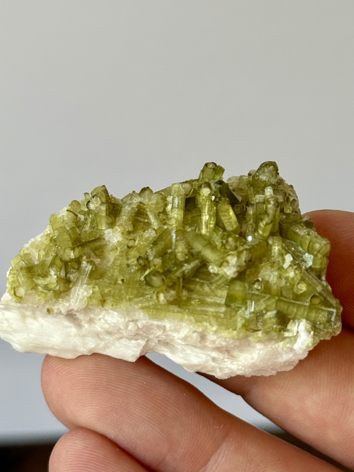 Video-Green Tourmaline w/ Quartz Crystal Skardu, Pakistan 5cm – 22.9g – ID103