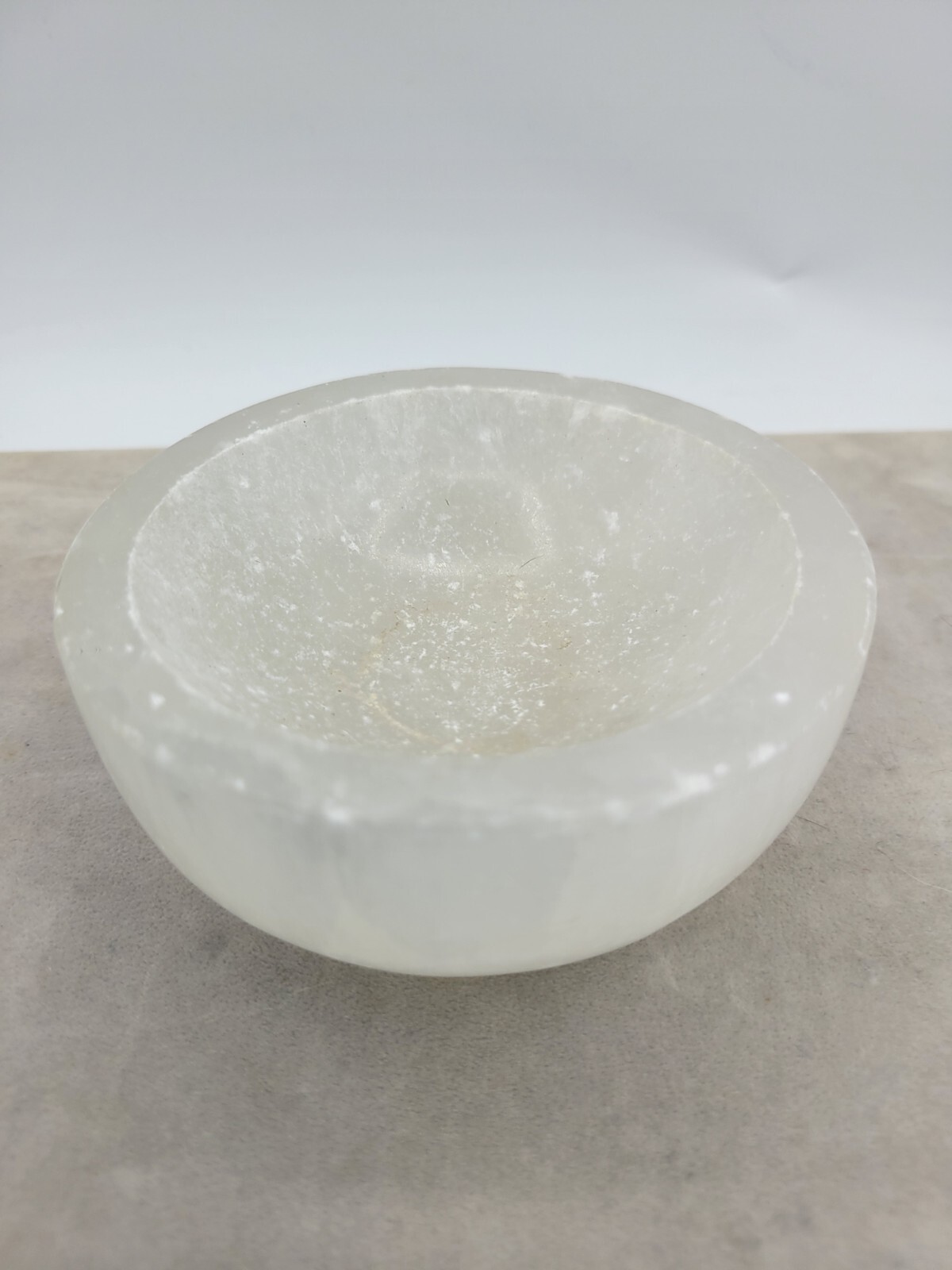 4-Inch Selenite Charging Bowl for Cleansing, Crystals and Healing Stones