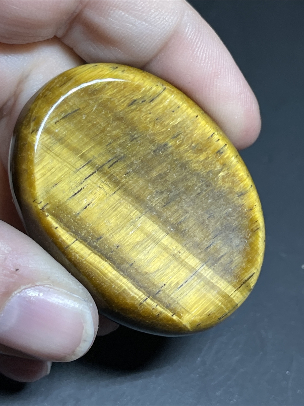 Tiger’s Eye Worry Stone 1.78in x 1.36in x .35in