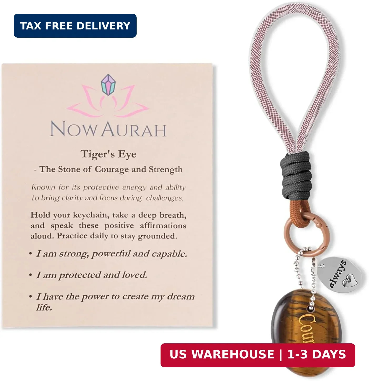 Tiger’s Eye Worry Stone for Courage & Anxiety Relief – Portable Natural Healing