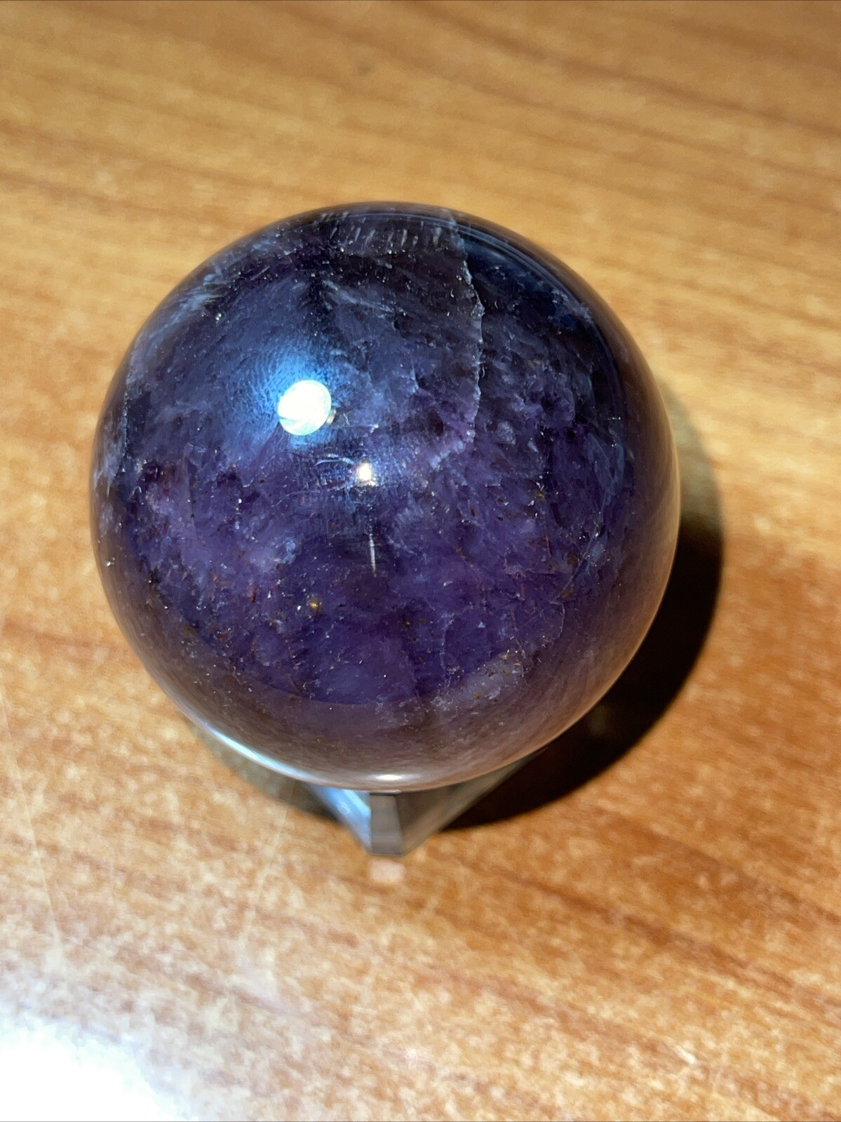 Auralite 23 Crystal Sphere Ball Orb With Excellent Flash 46.9mm 143g
