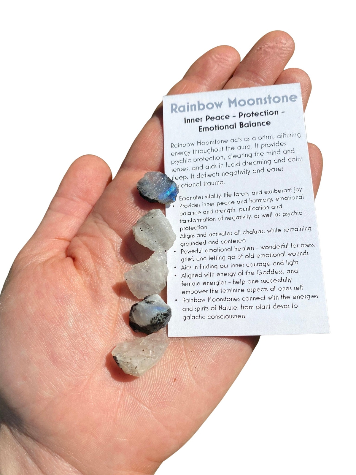 Raw Rainbow Moonstone (Grade AA) Natural Rough Rainbow Moonstone Gemstone