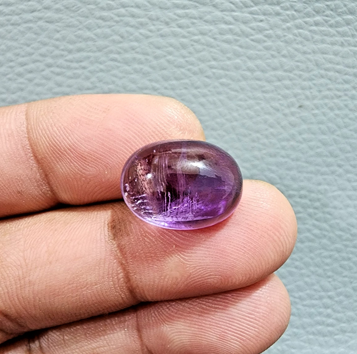 13.45 Crt Excellent Purple Amethyst Oval Shape Cabochon Gemstone Jewelry Making