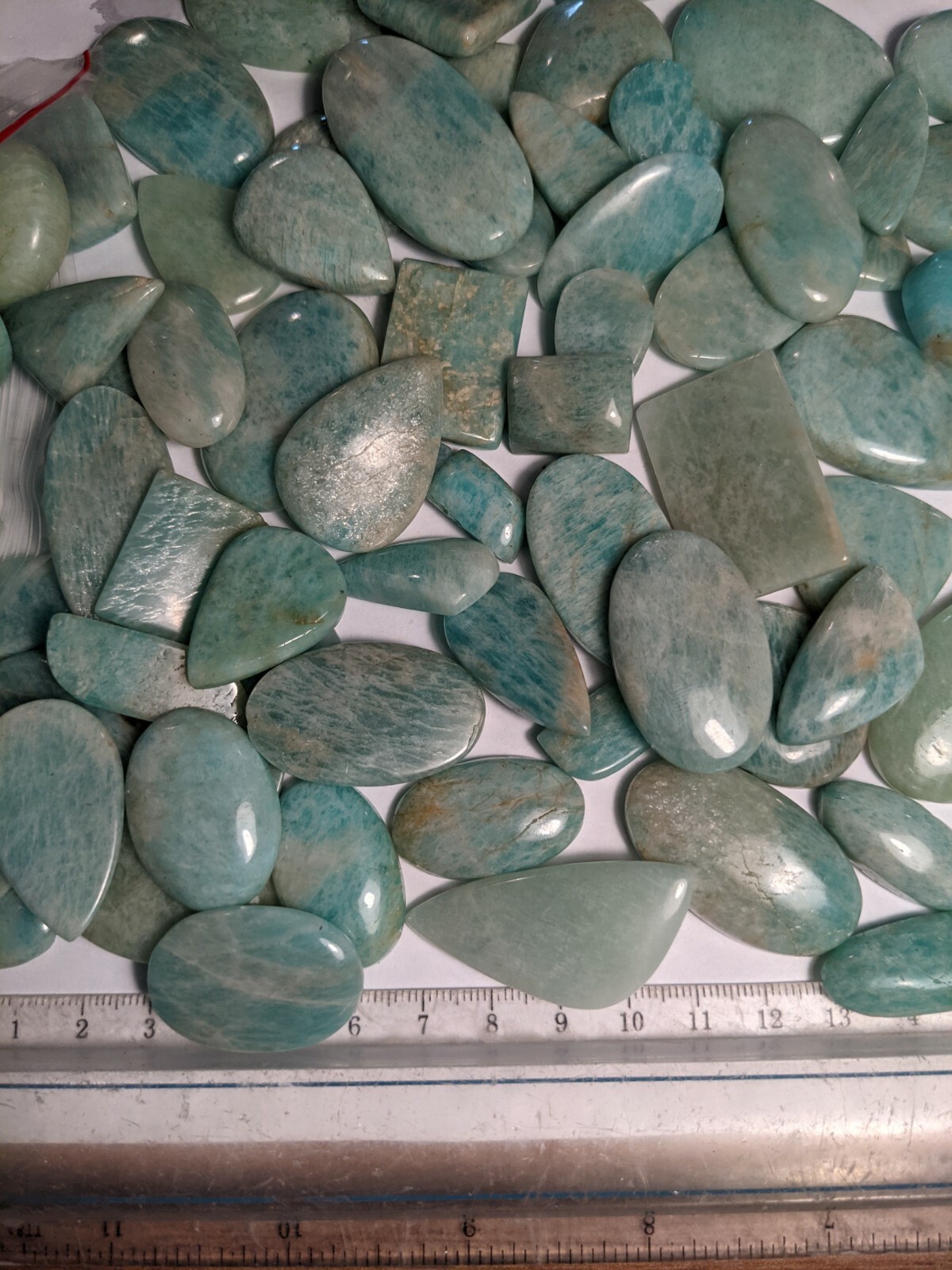 Bulk Wholesale Amazonite Cabochons Cabs Lot 100g Polished Schiller 500cts