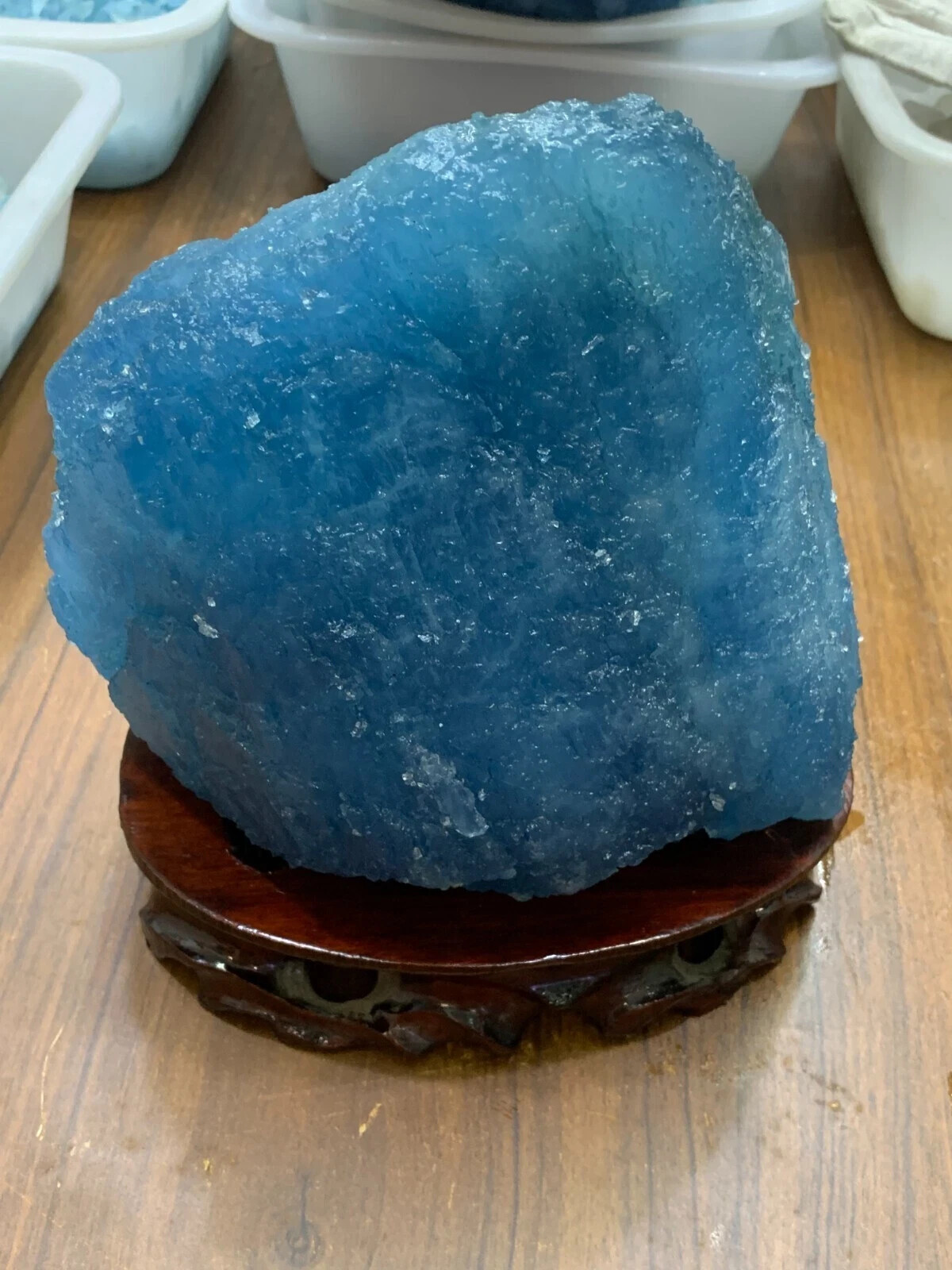 10LB Gem Natural Large block aquamarine Quartz Crystal Mineral Specimen healing