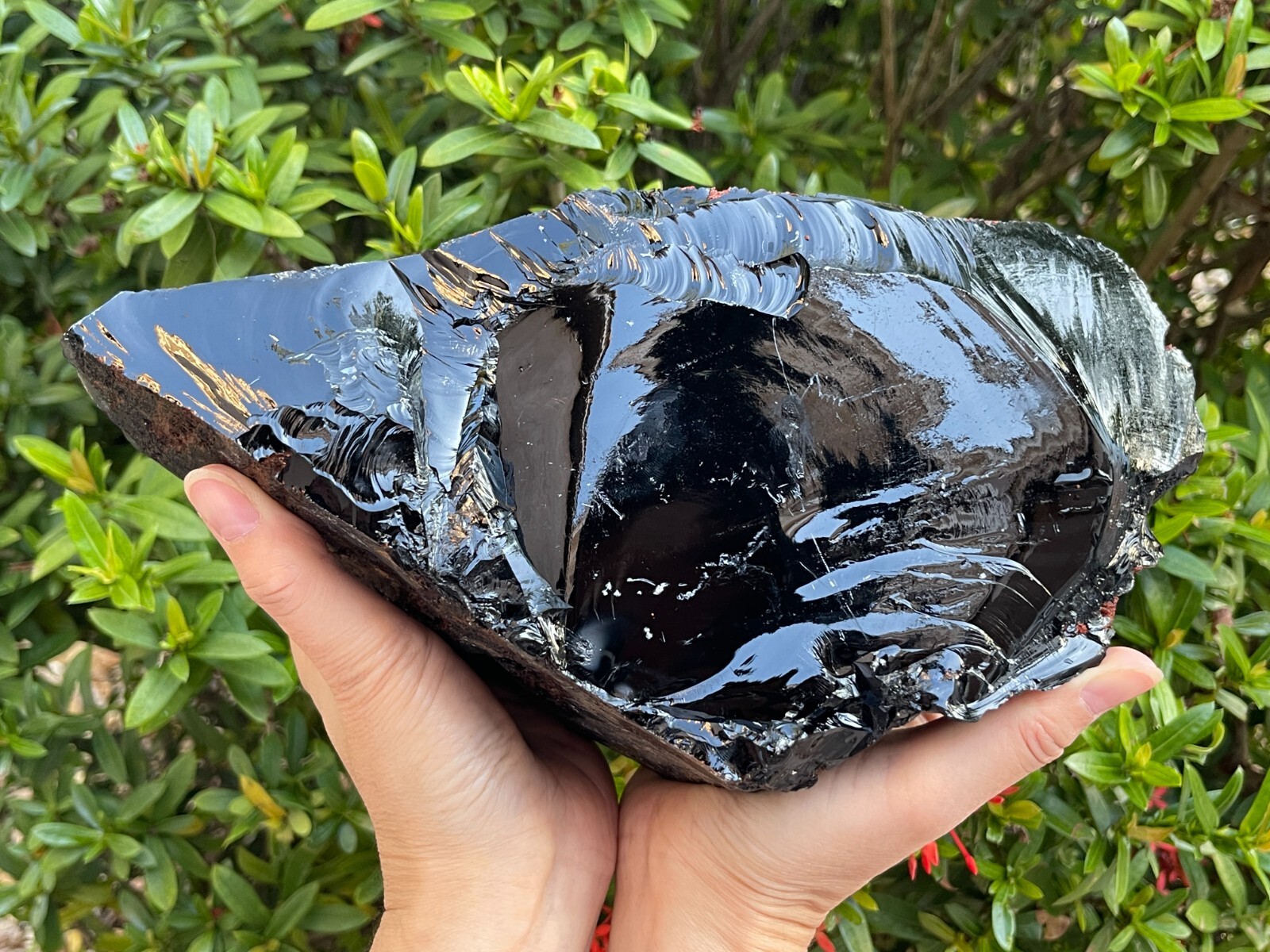 Extra Large Black Obsidian Rough Stones, 3″ – 6″ Raw Black Obsidian Natural