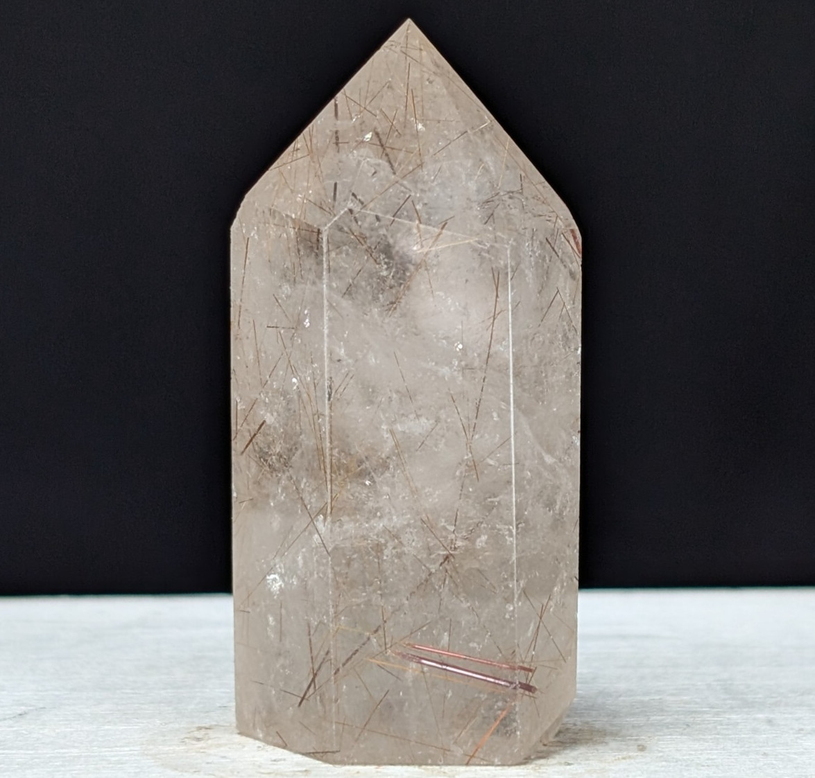 Golden Rutile Tower Rutilated Point Crystal Gemstone Quartz Chakra