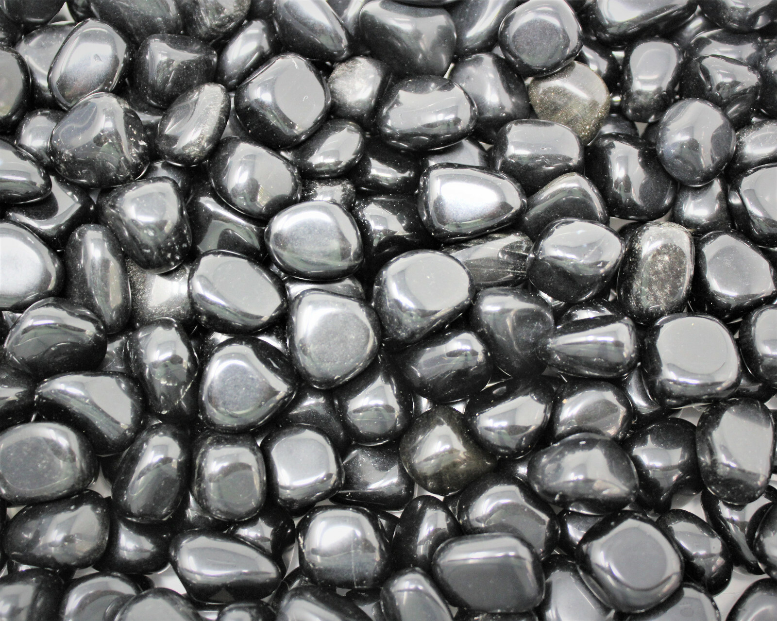 1/2 lb Bulk Lot: Black Obsidian Tumbled Stone (Crystal Healing Reiki) 8 oz