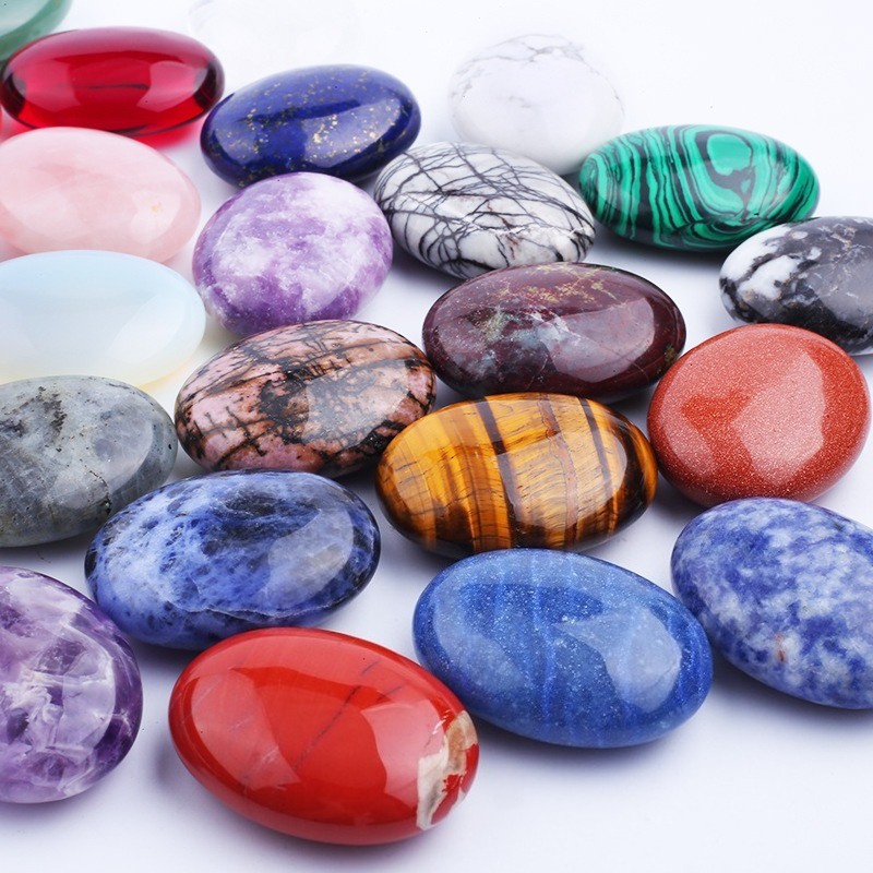 Natural Agate Thumb Massage Stone – Worry Stone for Stress Relief