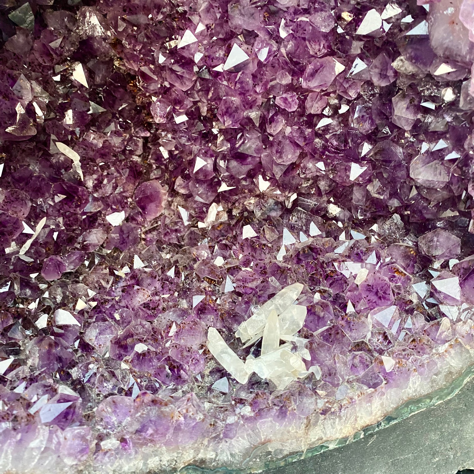92.8LB Natural Amethyst Geode Quartz Crystal Cluster Cathedral Energy healing