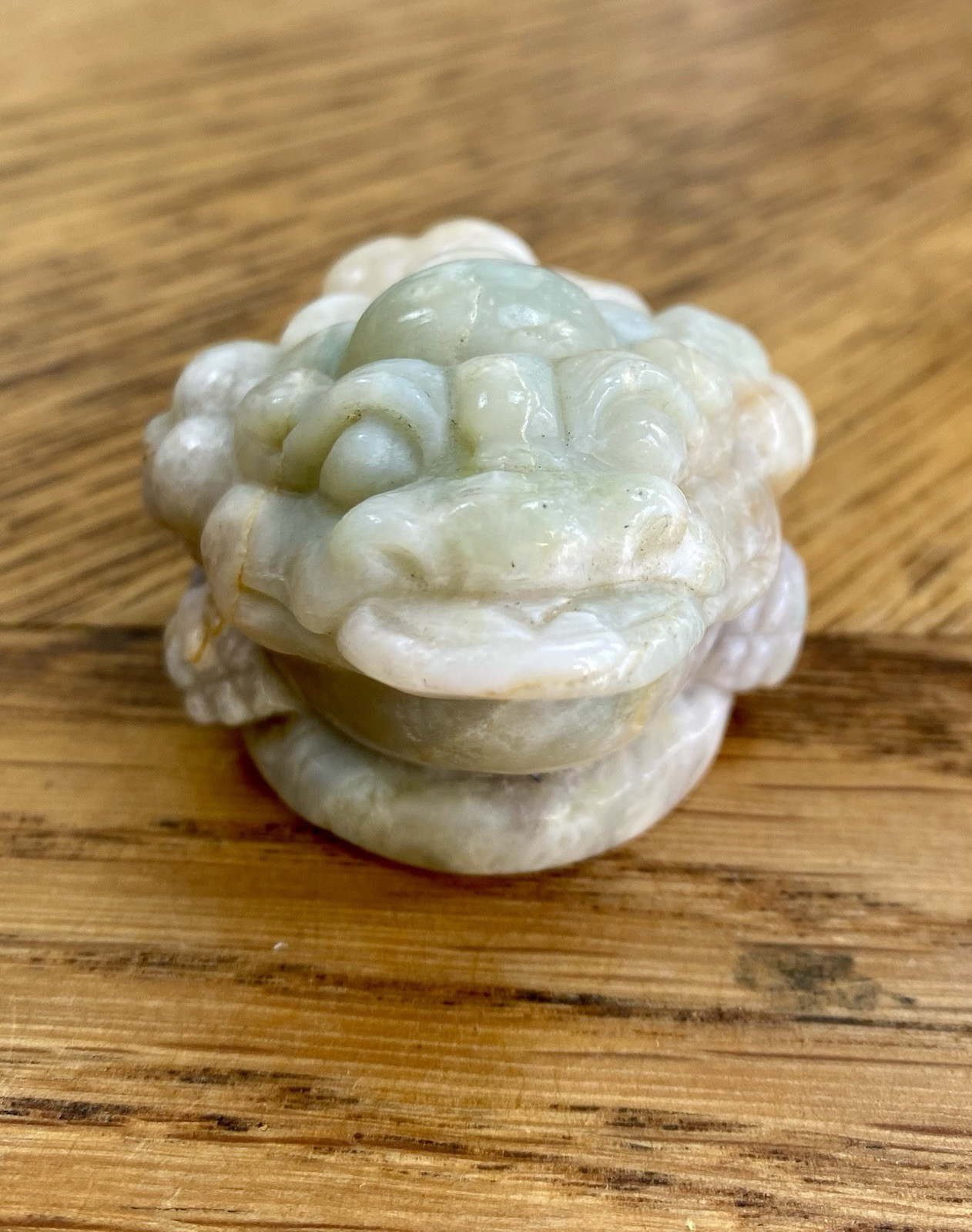 Crystal Caribbean Calcite 3 Leg Money Toad Frog Coin Shui Prosperity 103g (4)