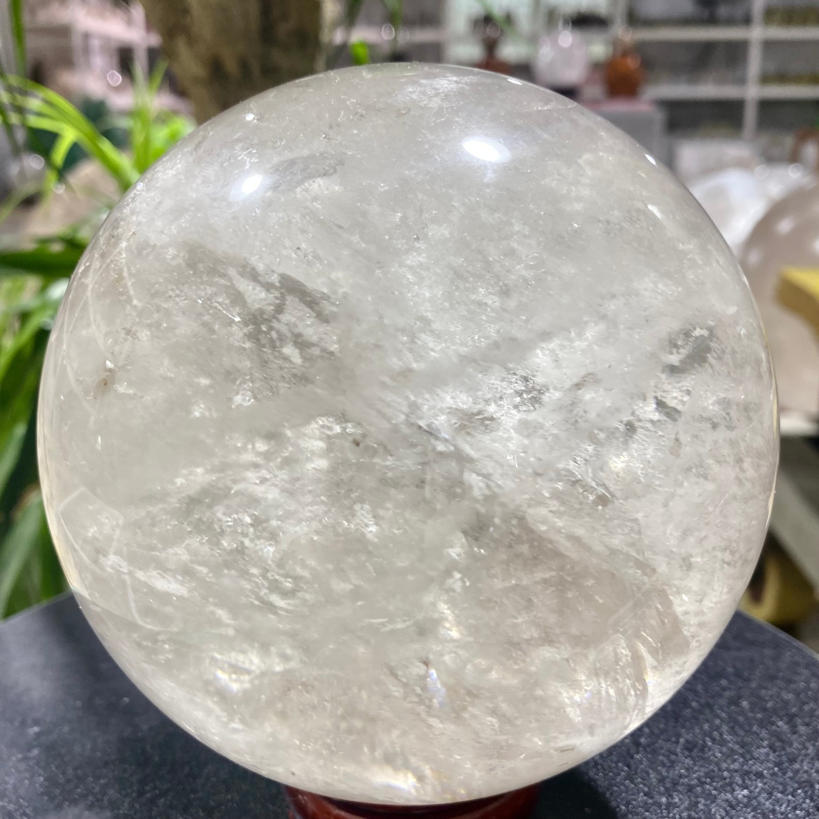 6.63LB Naturalwhite crystal transparent quartz crystal ball Reiki repair