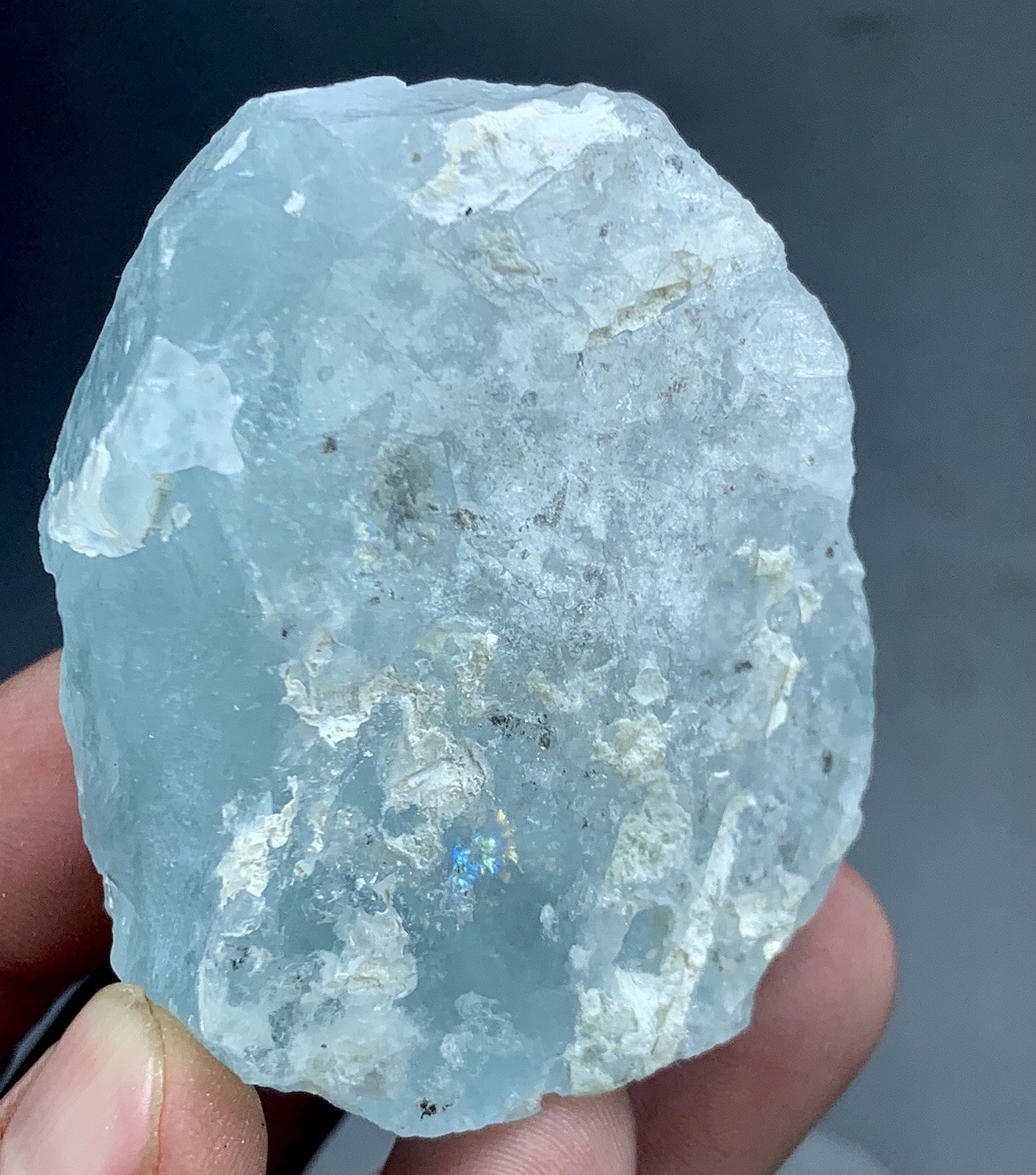 Natural Aquamarine, Afghanistan Crystal Specimen, 143 Gram (59x49x26mm)
