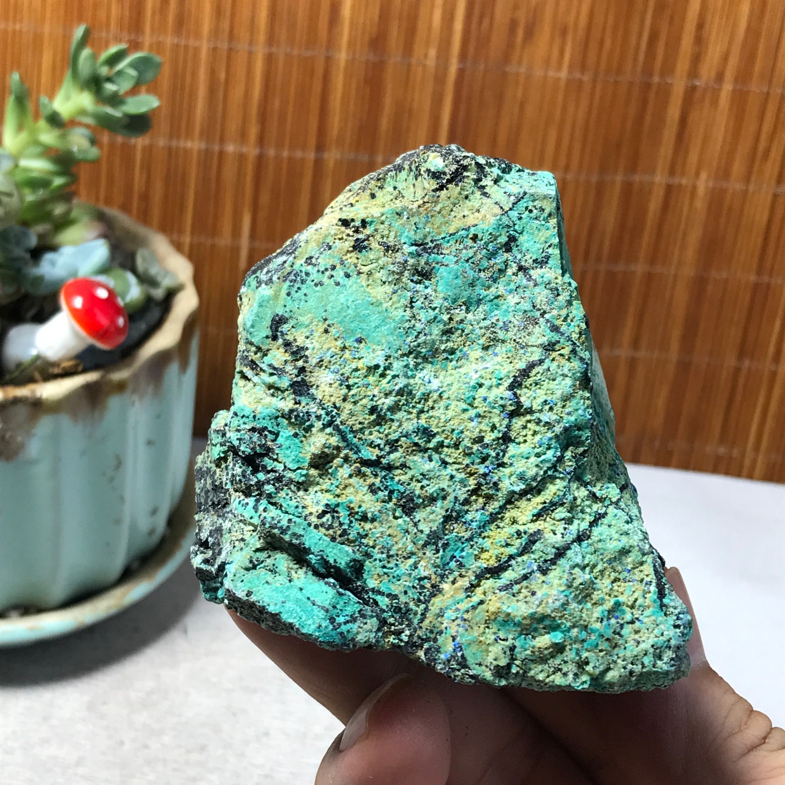 262g Natural Azurite/Malachite gemstone Rough original Crystal Specimen A6532