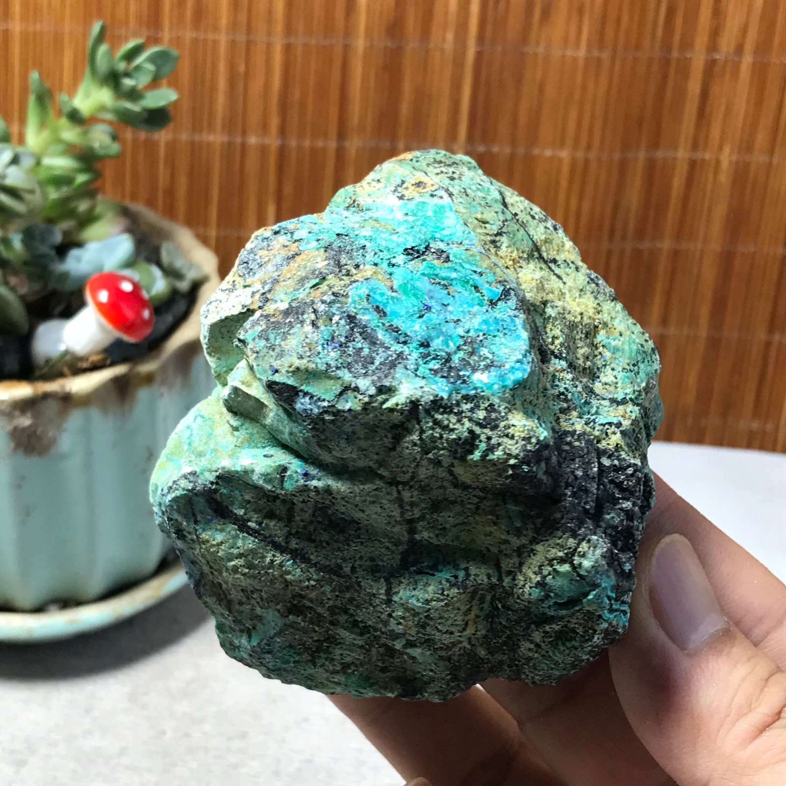 262g Natural Azurite/Malachite gemstone Rough original Crystal Specimen A6532