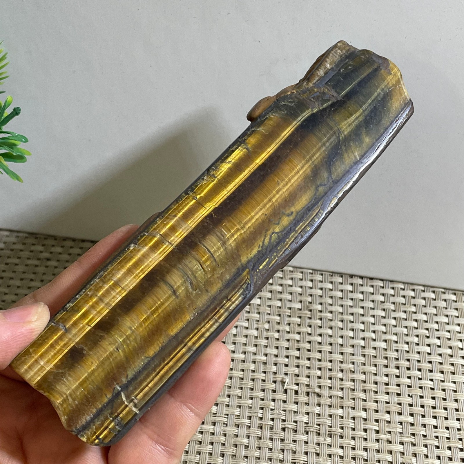 140g tiger’s-eye Rough Raw Stone Rock Specimen Reiki healing