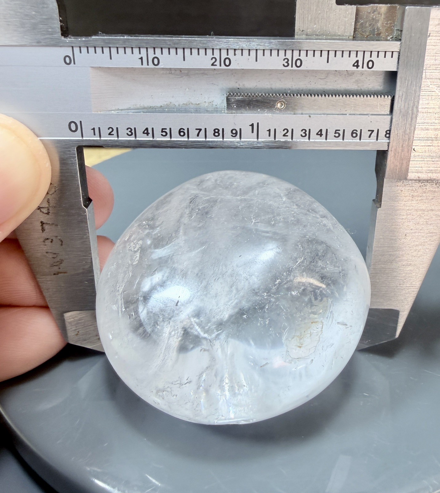 Crystal Clear Quartz Palmstone Natural Master Healer spiritual meditate 90g (4)