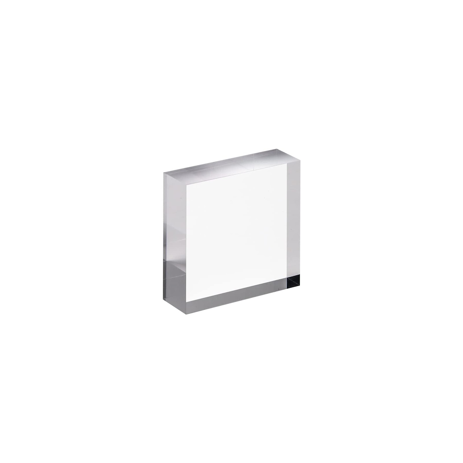 3in Square Acrylic Cube Display Block, 1in Thickness, 2 Pack