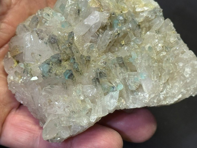 SEE VIDEO: RARE AJOITE INCLUDED QUARTZ CLUSTER, MESSINA MINE ,SOUTH AFRICA
