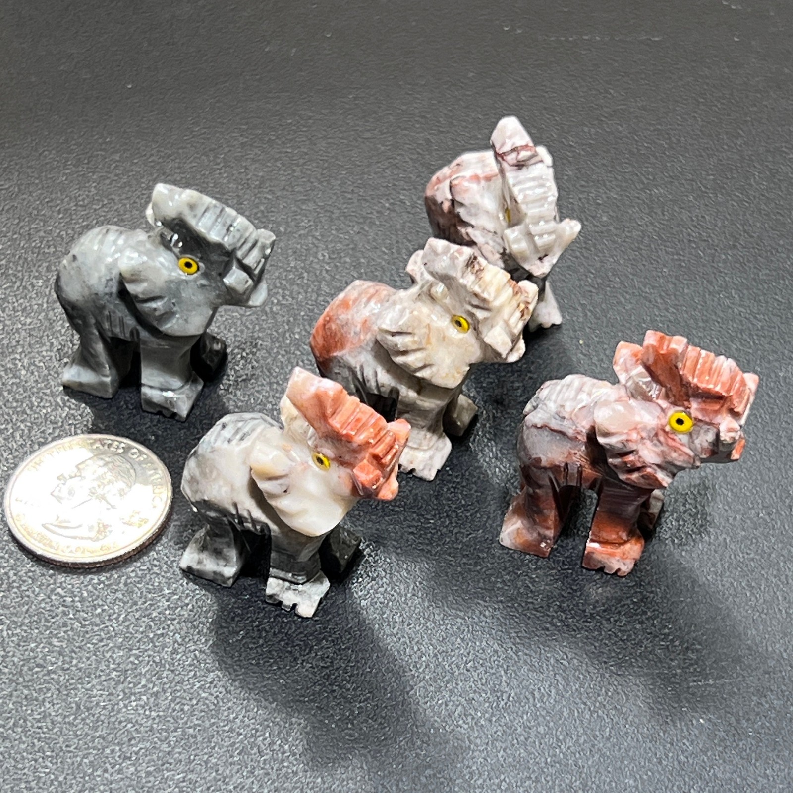 Small Soapstone Animal Carvings (Packs of 10) Wholesale Miniature Figurines