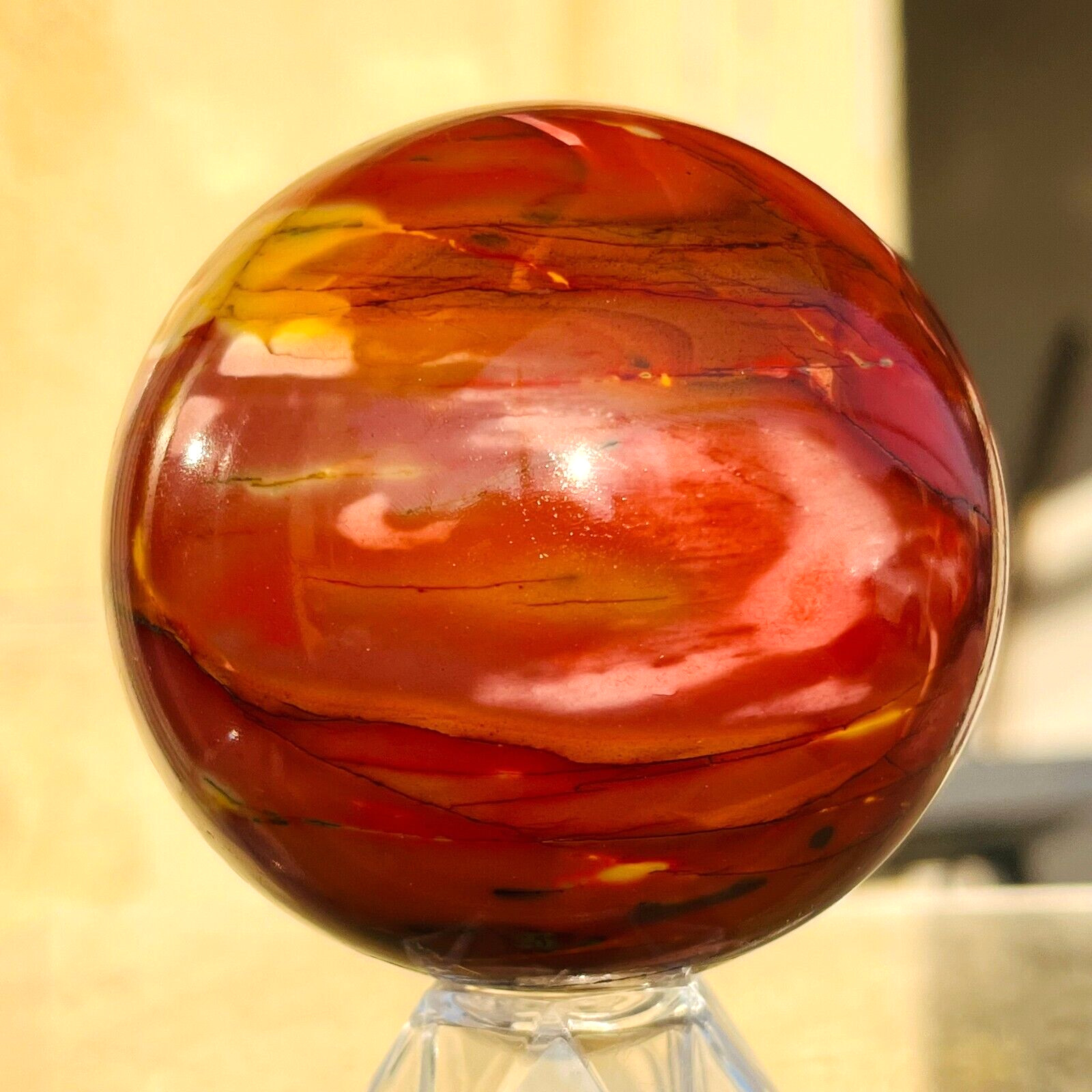 487g Beautiful Natural Mookaite Jasper Polished Quartz Sphere Healing