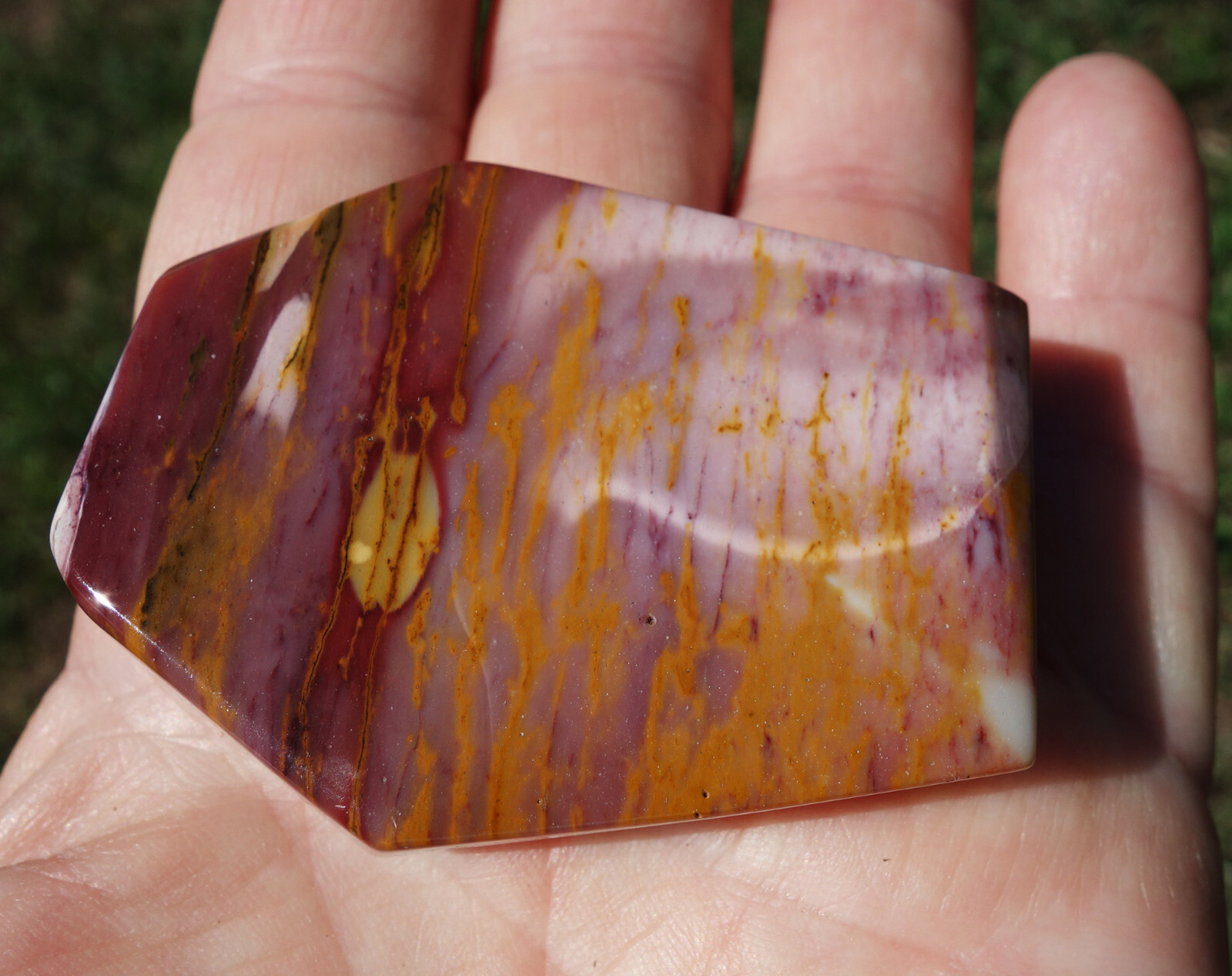 MOOKAITE Jasper Crystal Palm Stone Polished Healing Freeform Australia For Sale