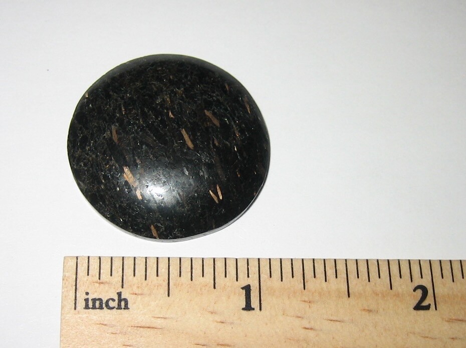 30mm POLISHED NATURAL AUTHENTIC NUUMMITE STONE CABOCHON GREENLAND ~ 10.8grams *A