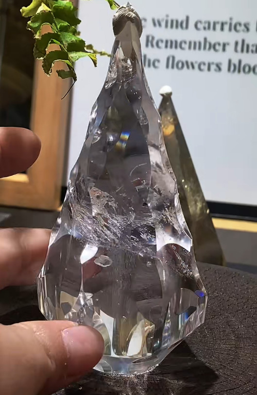 220g Natural White Quartz Obelisk Energy Crystal Reiki Healing Decor