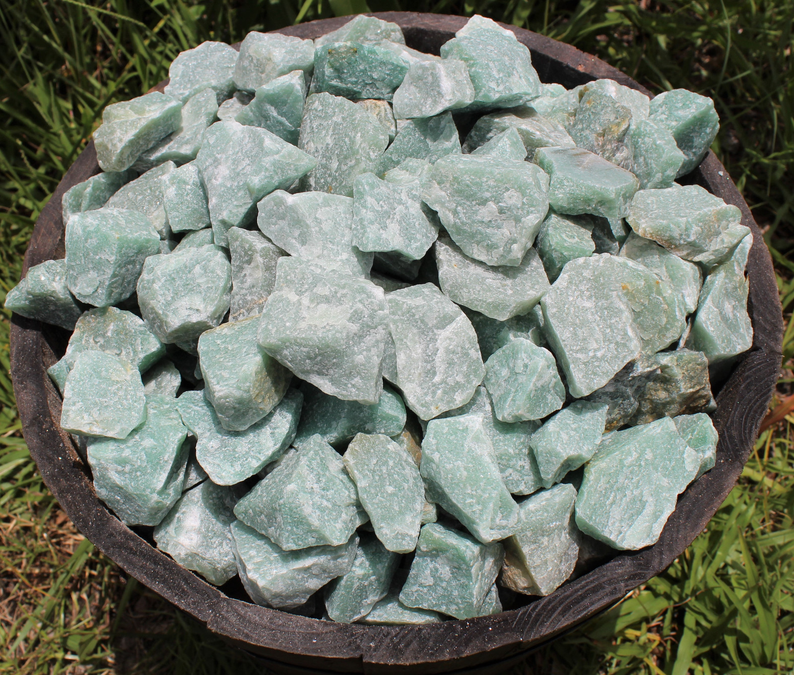 1/2 lb Bulk Lot Natural Rough Green Aventurine Gemstone Raw Specimen (8 oz)