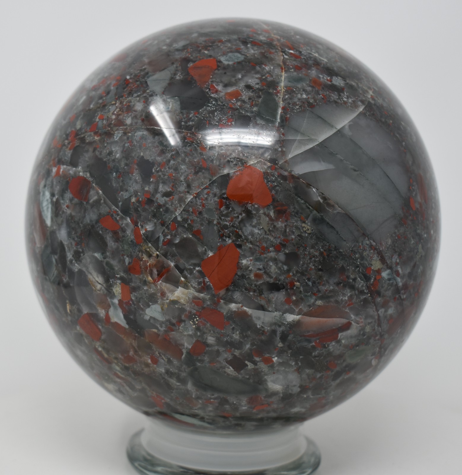Large Agate Sphere 185 mm 21 lb 6 oz