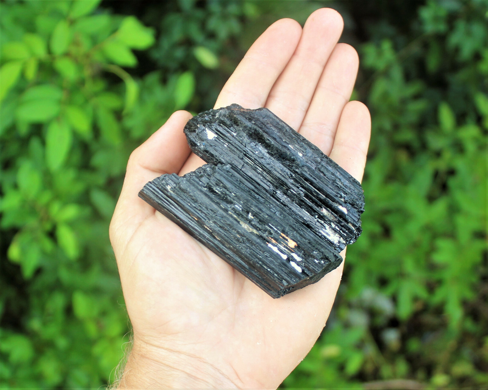 Large Black Tourmaline PREMIUM EXTRA A GRADE Shiny Rough Rod Log (3 – 4 oz)