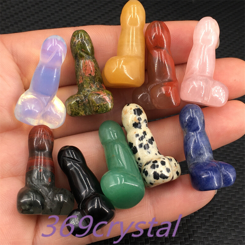 A lot of Natural mini Small Penis Quartz Crystal Massage Wand Healing wholesale