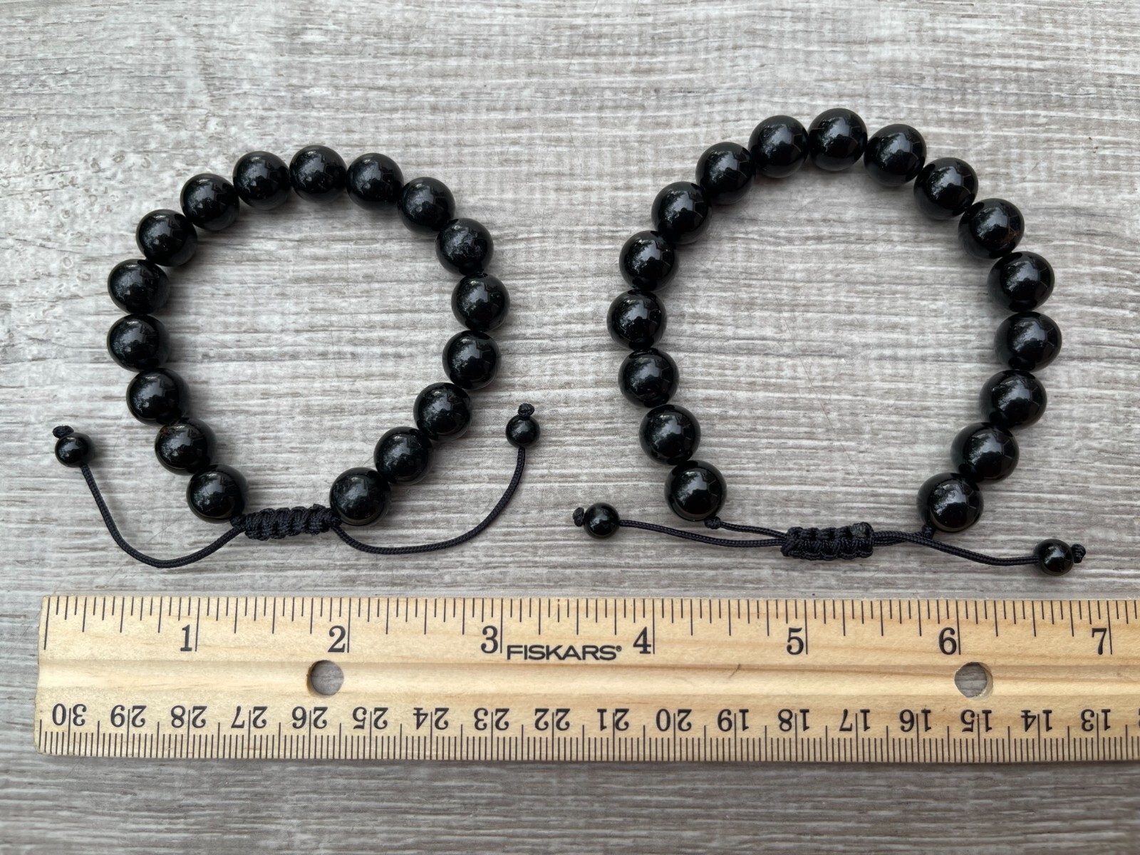 Grade A++Black Tourmaline Crystal Adjustable Bead Bracelet 10mm,Genuine Bracelet