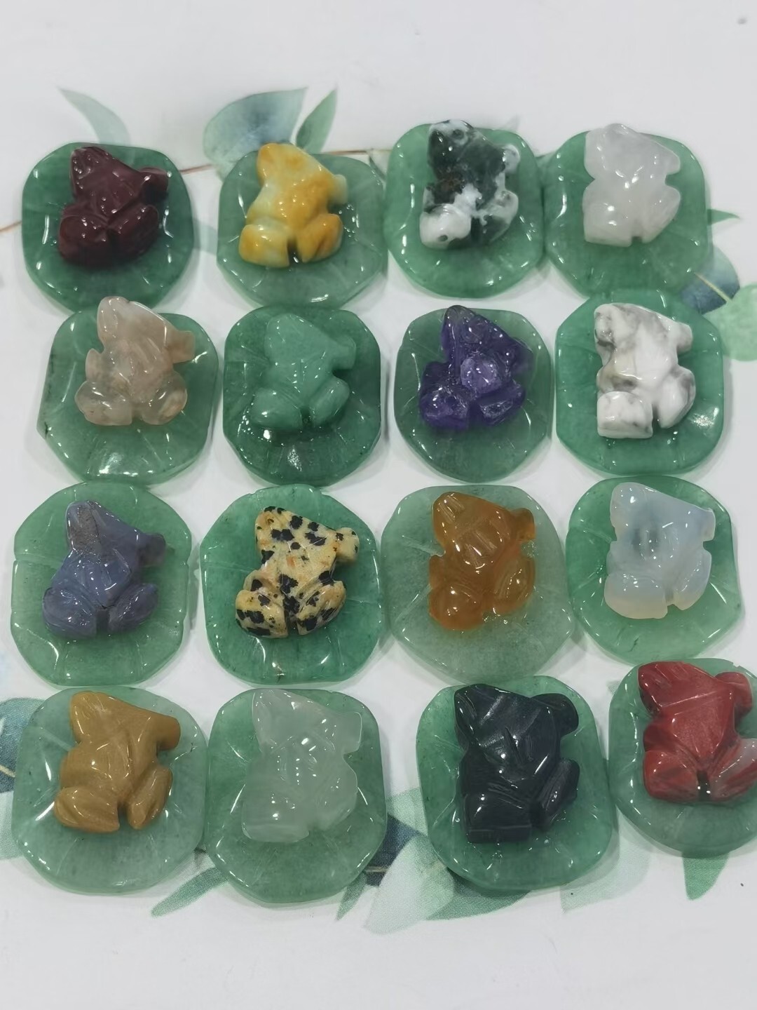 50pc Wholesale Natural mix Quartz carved crystal frog skull reiki healing random