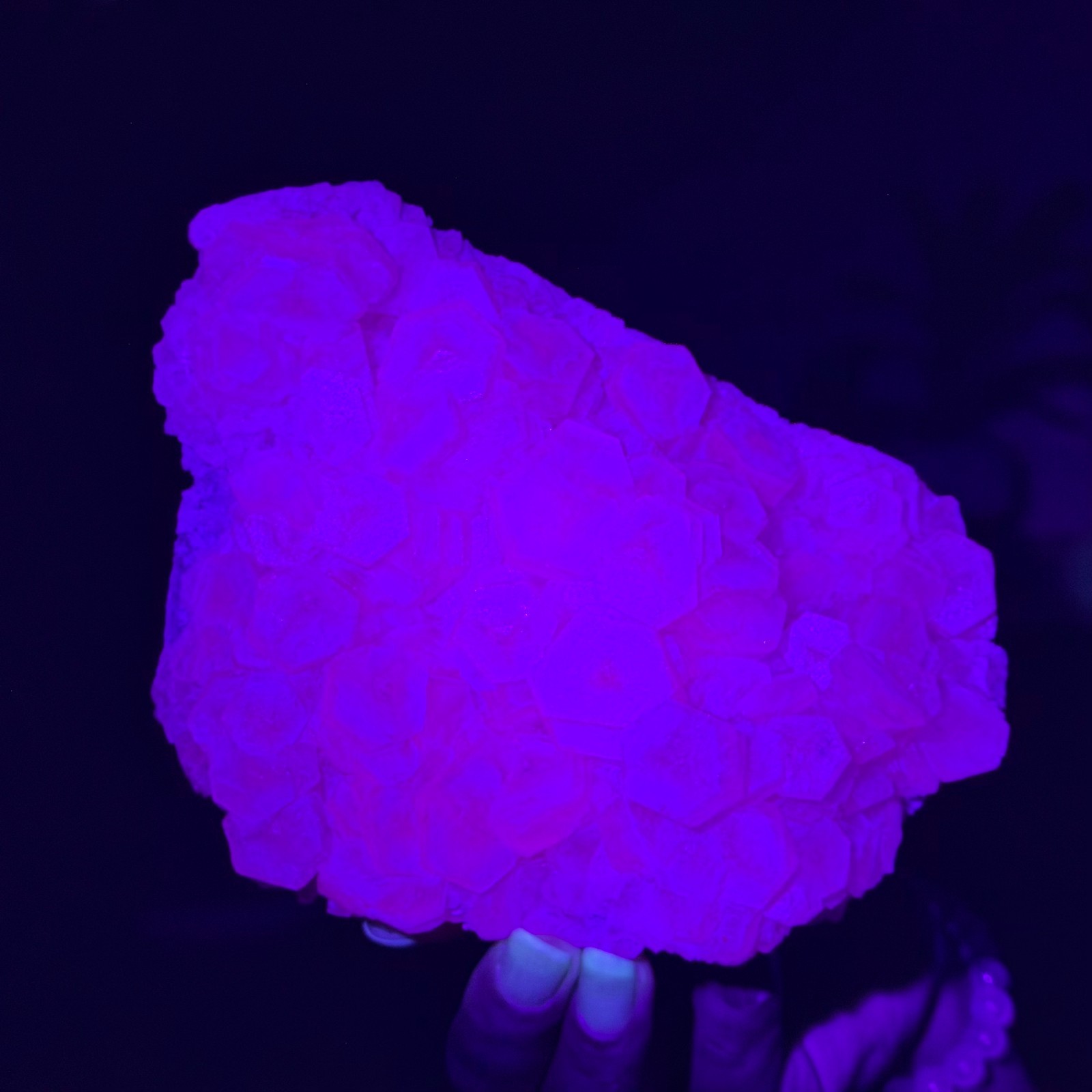 2.20LB Natural String of Copper Coins Calcite/Fluorescent Glow Under UV Light