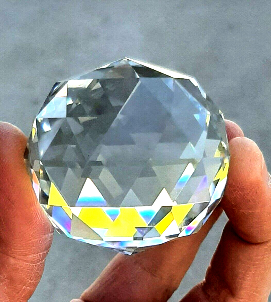 3 Clear Cut Crystal Ball Set/50&60&80mm/K9 Faceted Gazing Ball From US