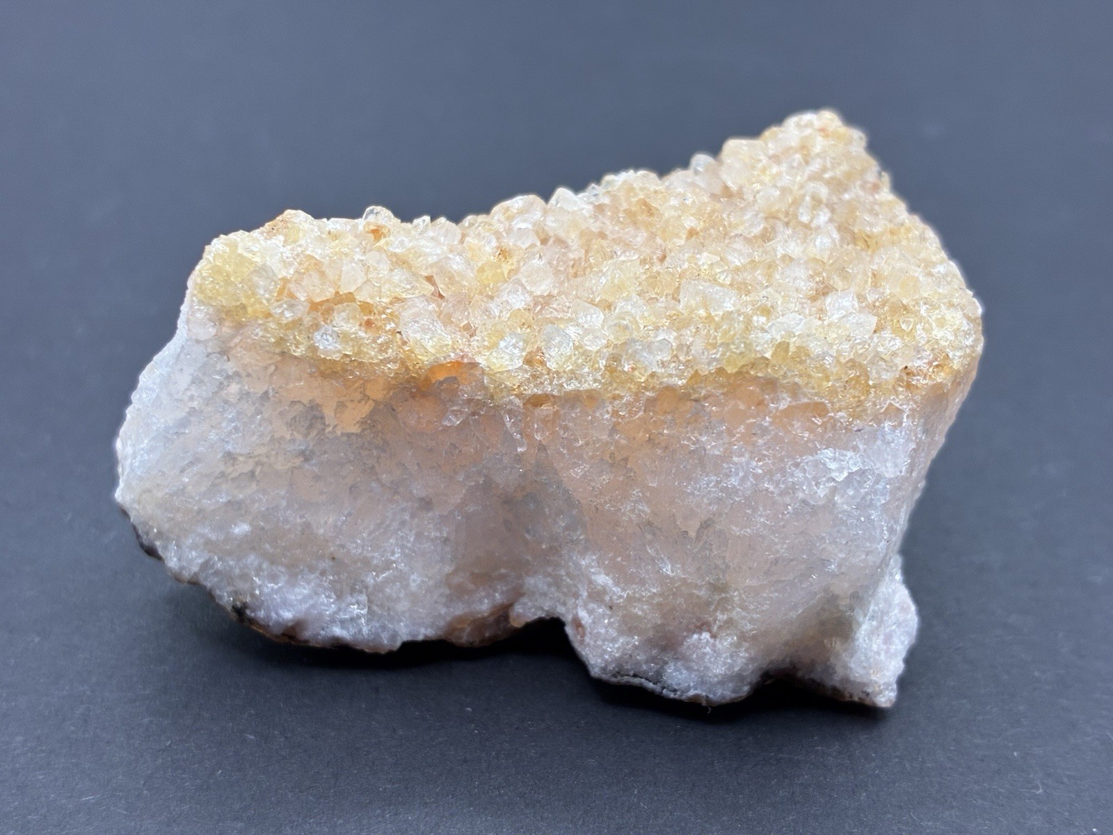 Citrine (Heated Amethyst) Cluster Small Desk Size Triangle Shape Crystal Cluster
